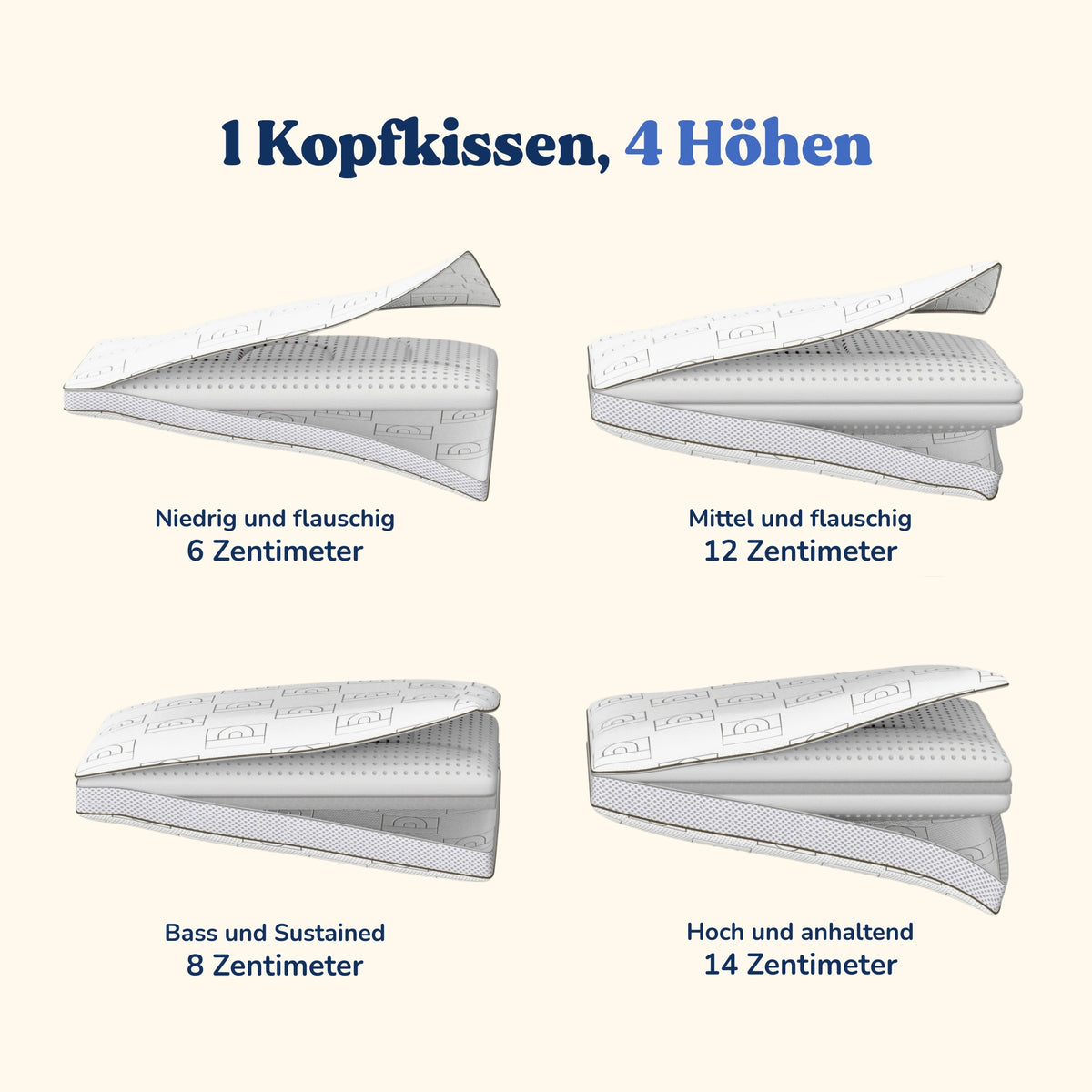 Höhenverstellbares Nackenkissen