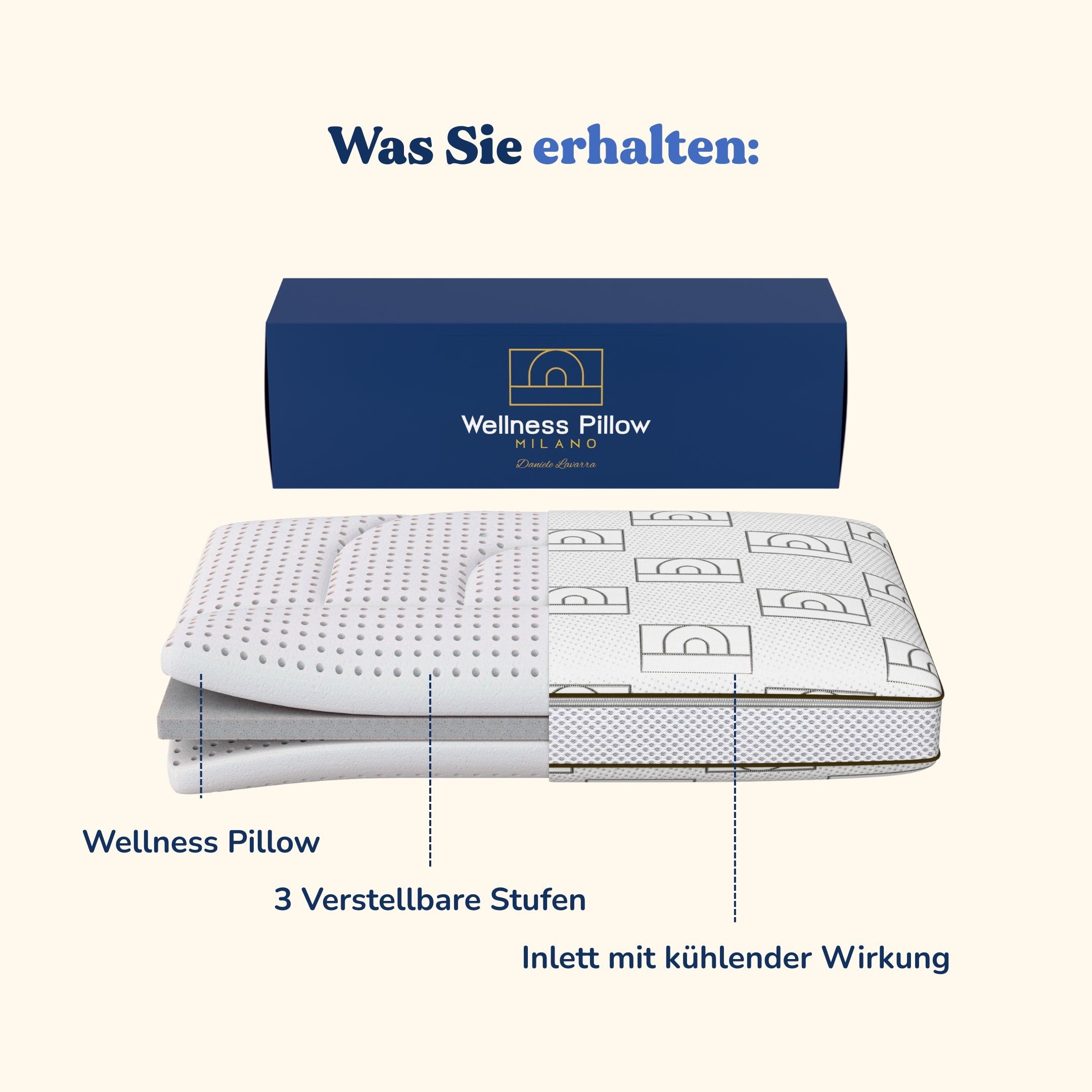 Höhenverstellbares Nackenkissen - Memory-Schaum